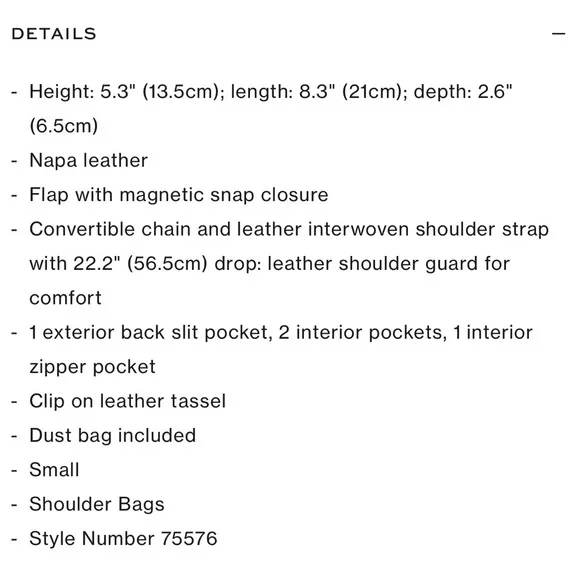 NWT Tory Burch Small Convertible Shoulder Bag With Dustbag - Picture 5 of 7